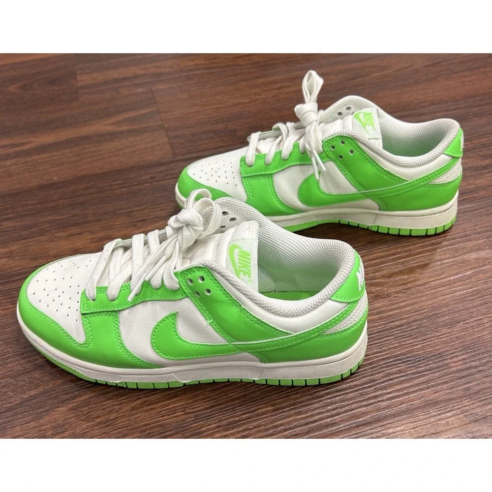Nike Dunk Low Womens Size 7.5 White Green Strike Athletic Sneaker HV0842-133
